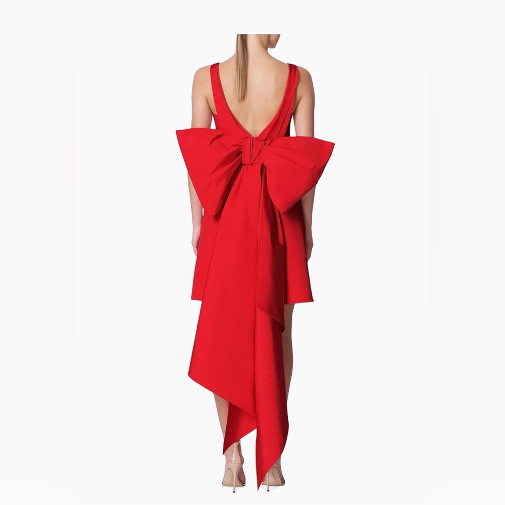 NWT!! CAROLINA HERRERA silk bow minidress. Size 14.